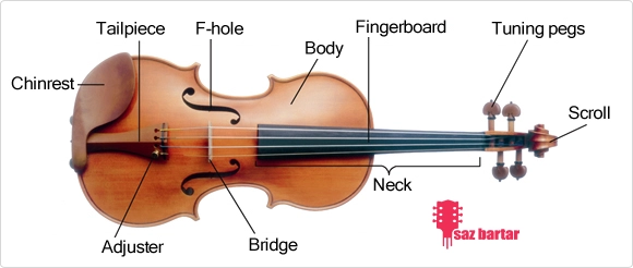 تفاوت های ظاهری ویولن و فیدل